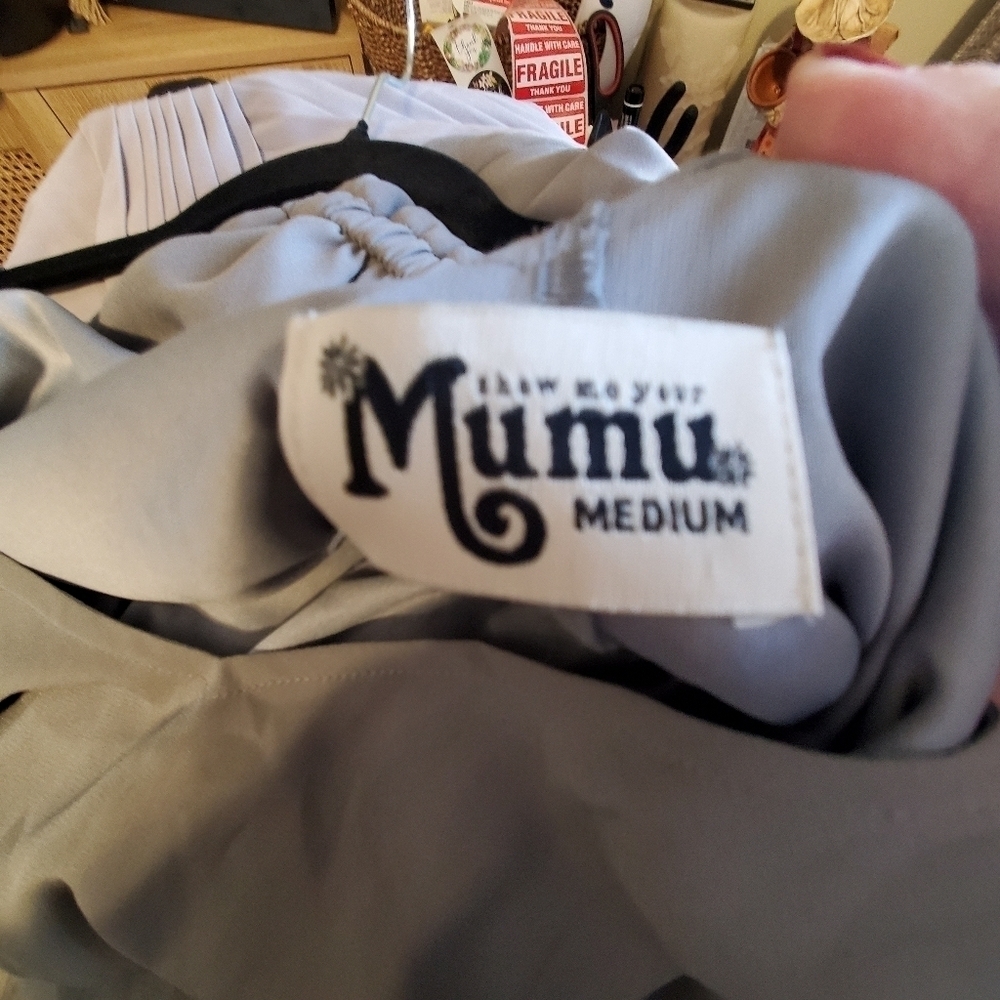 Show Me your Mumu. KENDAL maxi dress. Sz med. Soft charcoal crisp. Sleeveless - Picture 8 of 9